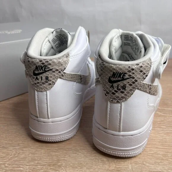 Nike Air Force 1 '07 Mid White Snake Swoosh - Picture 9 of 11